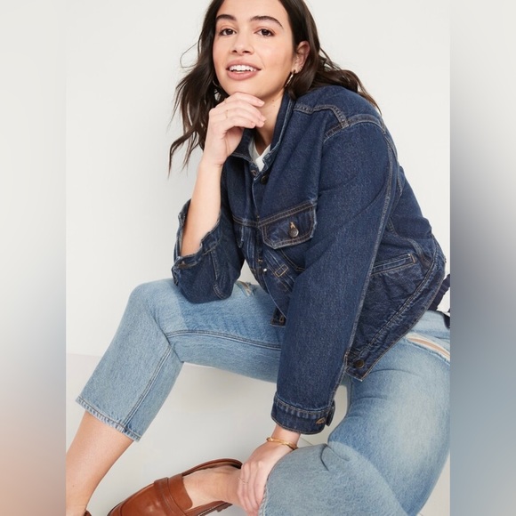 Old Navy Cropped Jean Jacket - Picture 3 of 4